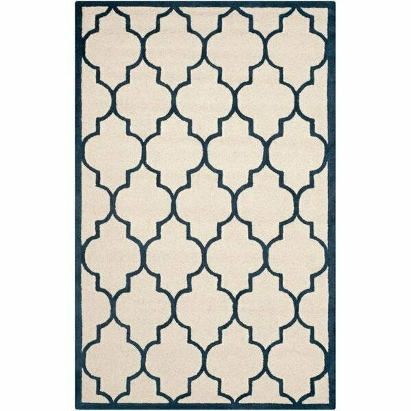 Cambridge Hand Tufted Rectangle Rug- Ivory - Navy- 2 x 3 ft., Safavieh, Mfr#: CAM134Z-2